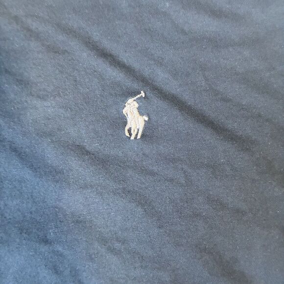 Polo Ralph Lauren Long Sleeve Crew Neck Men Large Black Shirt Minimalist Classic - Picture 6 of 10